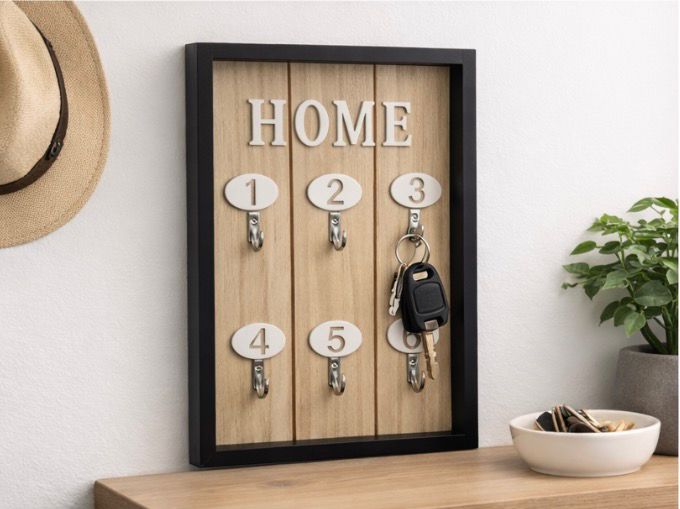 Mini meuble porte clés - HOME - Décoration - Maison - Bois - Noir - Kassyfamily’s