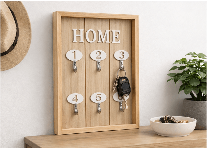 Mini meuble porte clés - HOME - Décoration - Maison - Bois - Noir - Kassyfamily’s