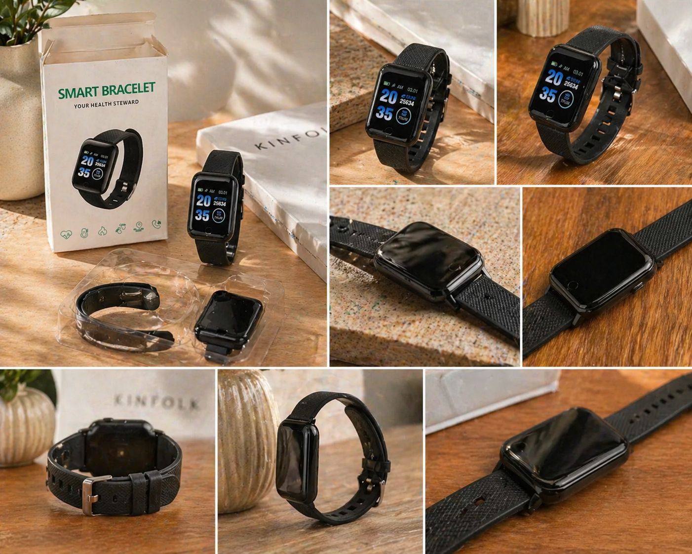 Montre Connectée Noire - Élégante - Pratique -Moderne - Kassyfamily’s