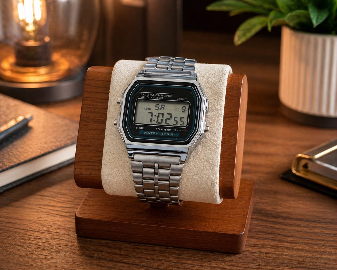 Montre digitale grise – Style vintage & moderne - Kassyfamily’s