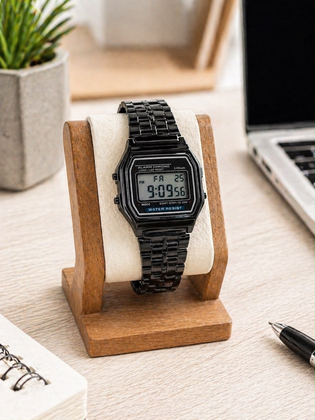 Montre Digitale Noire - Style Vintage & Moderne - Kassyfamily’s