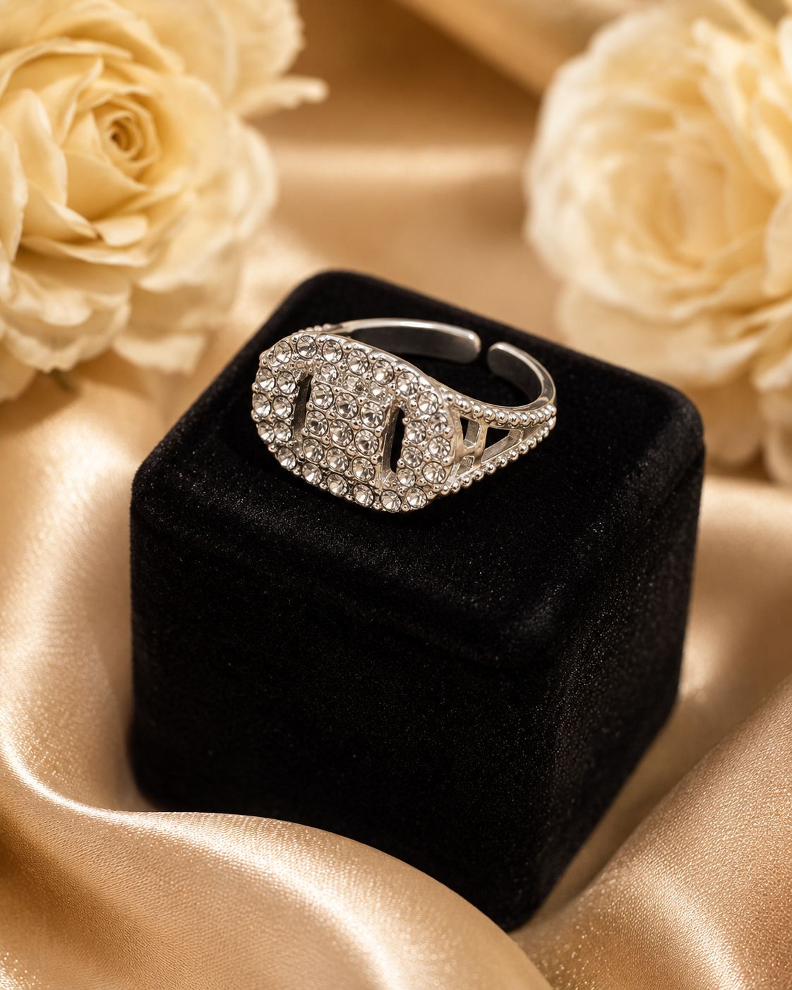 Parure Bijoux Femme Argentée Strass - Montre Deux Bracelets Boucles d'oreilles Bague Collier - Kassyfamily’s