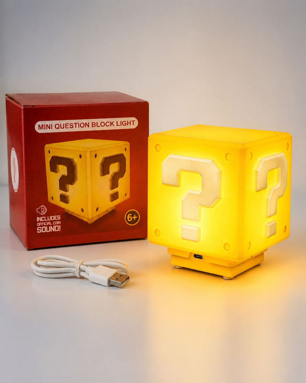 Veilleuse Bloc Question - Lampe décorative LED rechargeable Mario - Kassyfamily’s